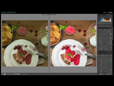 Видео: Обработка фуд-фотографии в lightroom | использование adjustment brush | #ЭД_raw 10