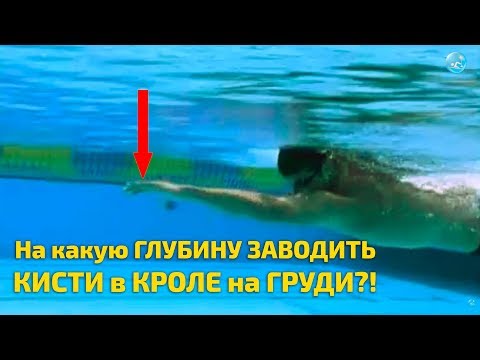 Видео: Плавание Кролем: На Какую же Глубину Заводить Кисти Рук Перед Началом Гребка?Какой  Угол Атаки??