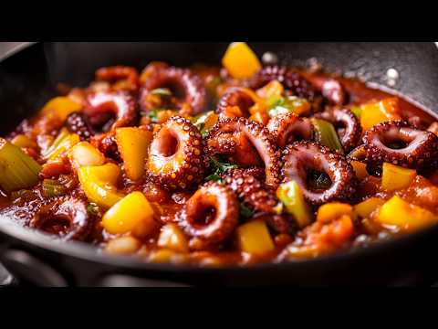 Видео: О, боже, я никогда не пробовал такого вкусного осьминога! Готовится очень быстро и просто восхитител