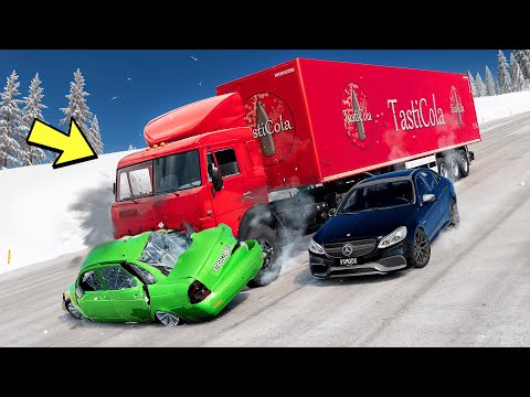 Видео: ЛЕДЯНОЙ СПУСК С ГОРЫ БЕЗ ТОРМОЗОВ НА МАКСИМАЛЬНОЙ СКОРОСТИ В BEAM NG DRIVE