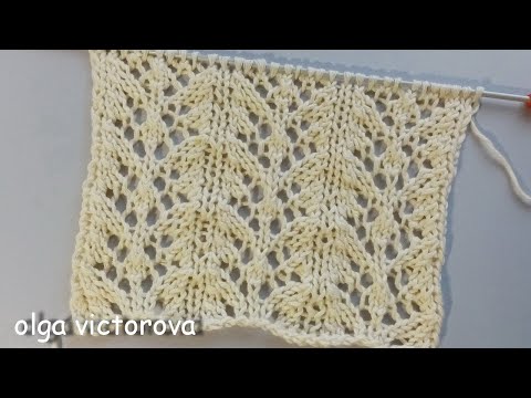 Видео: ОЧАРОВАТЕЛЬНЫЙ АЖУРНЫЙ УЗОР 771 Узоры спицами