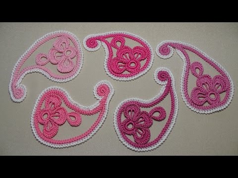 Видео: Узор ПЕЙСЛИ - ирландское кружево - пейсли крючком - Irish lace - Paisley