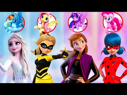 Видео: 🦄Эпическое сияние! Волшебное преображение маленькой пони! Эльза, Анна, Леди Баг и Королева пчёл!