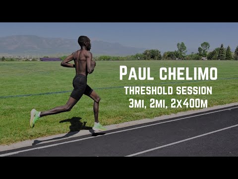 Видео: Пол Челимо — пороговая тренировка (3 мили, 2 мили, 2x400 м)