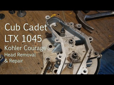 Видео: Снятие и ремонт головки блока цилиндров Cub Cadet LTX 1045 Kohler Courage