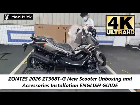 Видео: Распаковка нового скутера ZONTES 2026 ZT368T G и установка аксессуаров. РУКОВОДСТВО НА АНГЛИЙСКОМ...