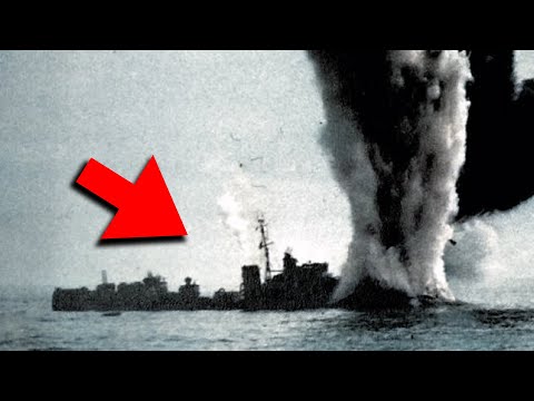 Видео: Как Американский эсминец случайно уничтожил величайшее оружие Германии