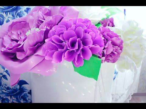 Видео: пышная гортензия из фоамирана 1 мм