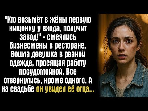 Видео: ''Кто возьмёт в жёны первую нищенку у входа, получит завод!'' — смеялись бизнесмены в ресторане....