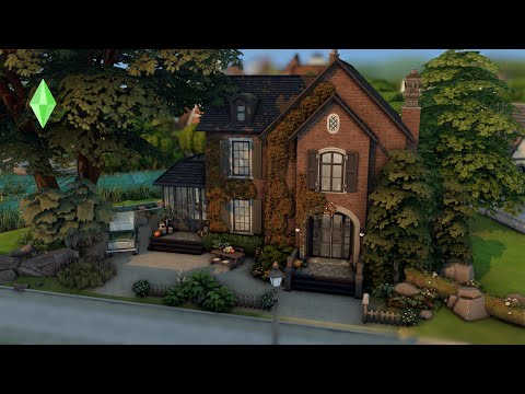 Видео: Уютный осенний дом из красного кирпича | The Sims 4 Быстрая сборка