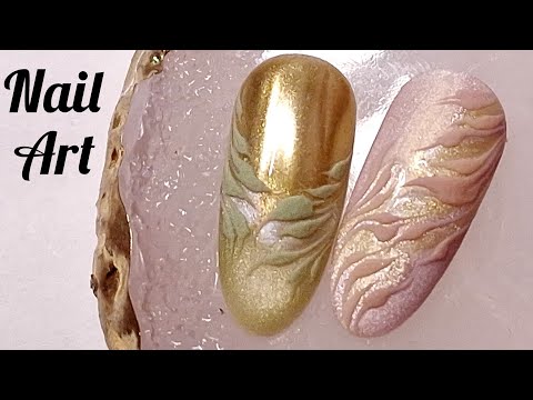 Видео: Нежный осенний маникюр. МК/Delicate autumn manicure. MK