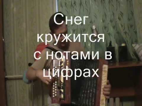 Видео: Снег кружится с нотами в цифрах