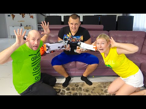 Видео: ЛЫСАЯ БОРОДА и ОКСАНА ДОСТАЛИ и отхватили от СТАРОГО. NERF BROTHERS