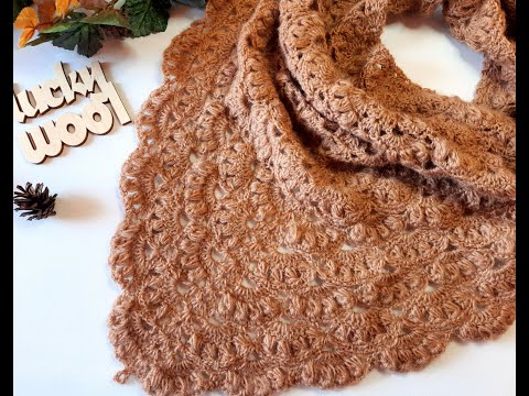 Видео: Новинка! Бактус (шаль) крючком "Брумстик".