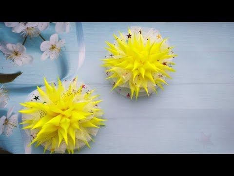 Видео: Пышные бантики из атласной ленты 1,5 см и фатина  / DIY Hair Bow / Beautiful Ribbon Bow