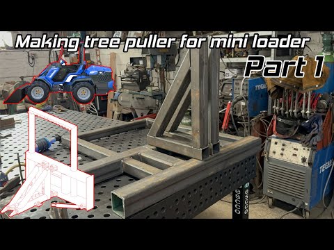 Видео: Изготовление тяги для передней части компактного погрузчика. Часть 1