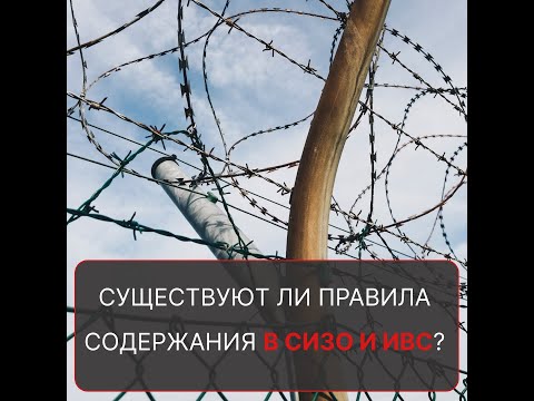 Видео: Правила содержания в ИВС и СИЗО: что говорит об этом закон
