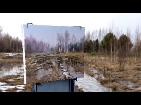 Видео: Весна этюд маслом