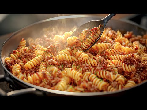 Видео: Всего 15 минут! Любимый рецепт пасты с фаршем из говядины в одной кастрюле! Я готовлю его каждую нед