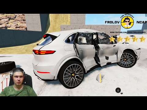 Видео: Краш тесты Porsche Cayenne Turbo в Beam.drive//Frolov Ncap.