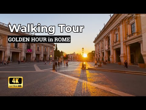 Видео: Вчерашний Золотой Час в Риме, Италия | Пешеходная экскурсия в 4K | Июнь 2024