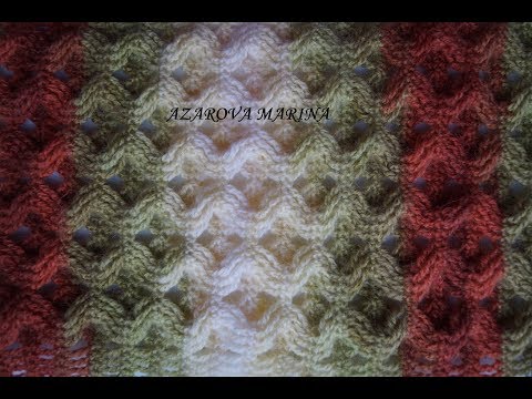 Видео: Двусторонний узор крючком. Прекрасный узор для шарфа.