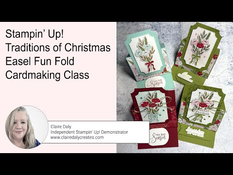 Видео: Мастер-класс по изготовлению открыток Stampin' Up! Традиции рождественских мольбертов