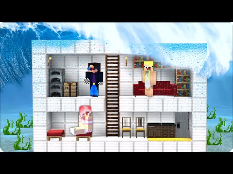 Видео: 🥶БУНКЕР vs ЦУНАМИ в Майнкрафт! ЛЕСКА НУБИК ШЕДИ