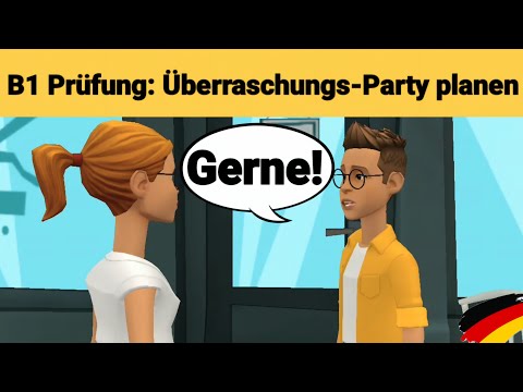 Видео: Устный экзамен по немецкому языку B1 | Планируйте что-нибудь вместе/диалог | Часть 3: Вечеринка