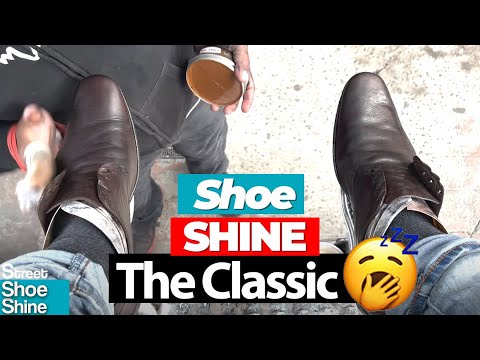 Видео: Как отполировать коричневую обувь? 👞 ASMR Чистка обуви КЛАССИЧЕСКАЯ ТЕХНИКА #asmr #shoeshine
