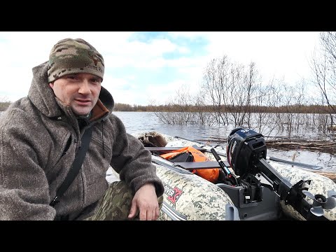 Видео: ОХОТА НА СЕЛЕЗНЯ ВЕСНОЙ. УТКИ ЛЕТАЛИ, РУЖЬЕ СТРЕЛЯЛО. ДОБИРАЮСЬ НА ДВУХ ЛОДКАХ.