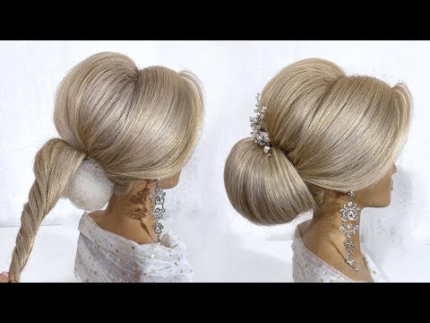 Видео: Красивые прически пошагово.Свадебная прическа.Низкий пучок
