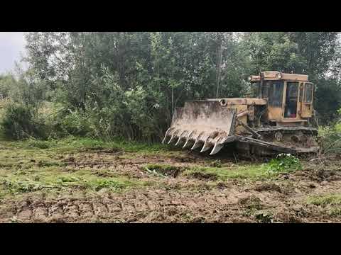 Видео: Т-130 с корчевателем.