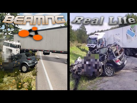 Видео: Реконструкция аварии на реальных событиях в BeamNG.Drive №5.