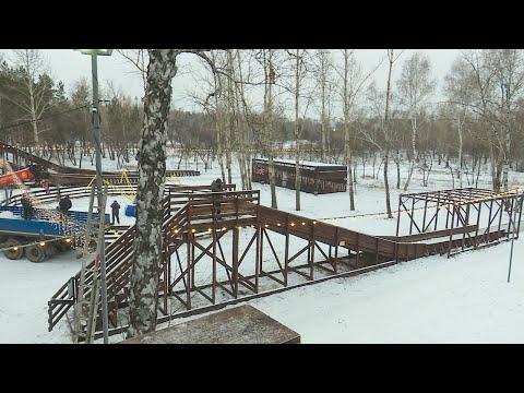 Видео: Открываются зимние аттракционы