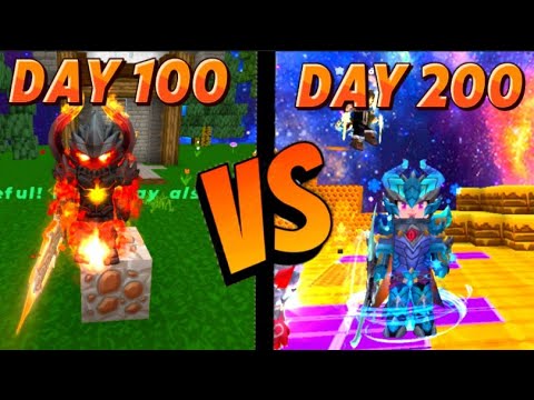 Видео: С 100-го по 200-й день только испытание обмена в Block Man Go Sky. Видео обмена блоками от TANVER...