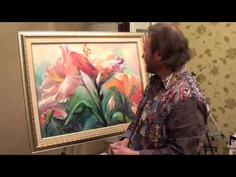 Видео: Игорь Сахаров. Уникальная техника рисования. Лилии