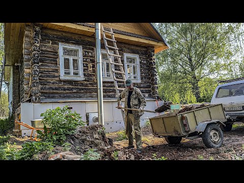 Видео: Борьба с деревенским зелёным врагом. Ремонт провала. Избавил хутор от надоевших куч