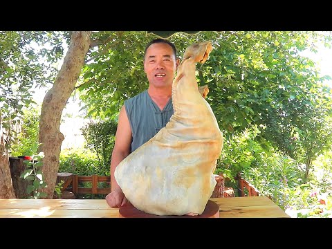 Видео: Гигантская ножка донки, приготовленная в соусе, специальная домашняя кухня | Дядюшка Сельский Гурман