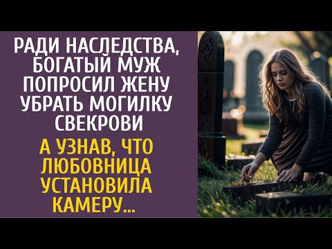 Видео: Ради наследства, богач попросил жену убрать могилу свекрови… А узнав, что любовница повесила камеру…