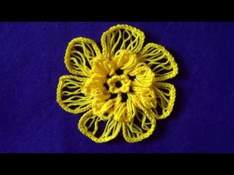 Видео: Объемный цветок на вилке