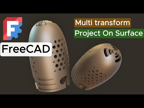 Видео: Проект FreeCAD на Surface — создание корпуса микрофона с использованием Part Design/Part Workbench