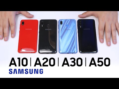 Видео: Купил Galaxy A10 вместо Galaxy A40. Распаковка, обзор и сравнение с Samsung Galaxy A20, A30, A50