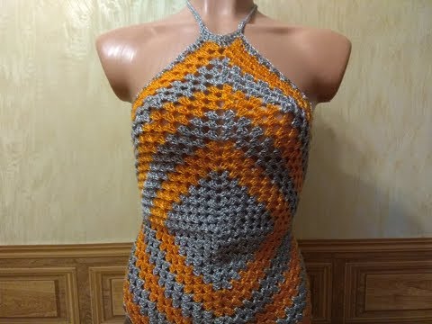 Видео: Самый простой топ - квадрат крючком