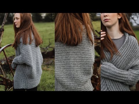 Видео: Кардиган-кокон крючком с узором «ёлочка»