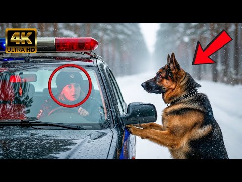 Видео: Немецкая овчарка остановила полицейскую машину — собака показала причину шока полицейской