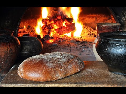 Видео: Гречка со шкварками из Русской печи! Задушевно проводим время!!!