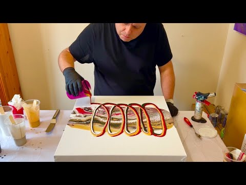 Видео: 3D-эффект! ВАУ! Красные корни / Абстрактная акриловая живопись