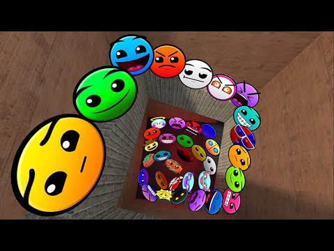 Видео: Geometry Dash и Lobotomy Dash Nextbots: преследуйте меня в лабиринте Gmod