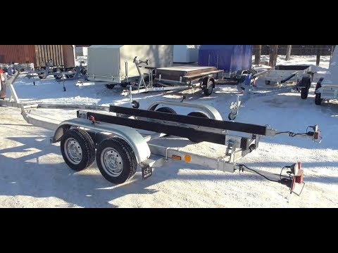 Видео: Прицеп для катера 6,2м. МЗСА 822131.402 двухосный с тормозами. ЦЛП АРИВА Уфа, Ижевск, Казань, Челны
